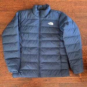 The North Face Blue Puffer Jacket with Quilted Insulation